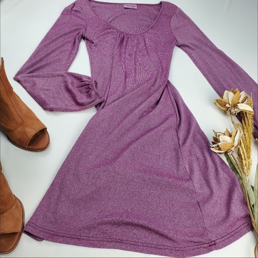 NEW Michael Stars Lavender Sparkly Tunic Dress 0S - Picture 6 of 8